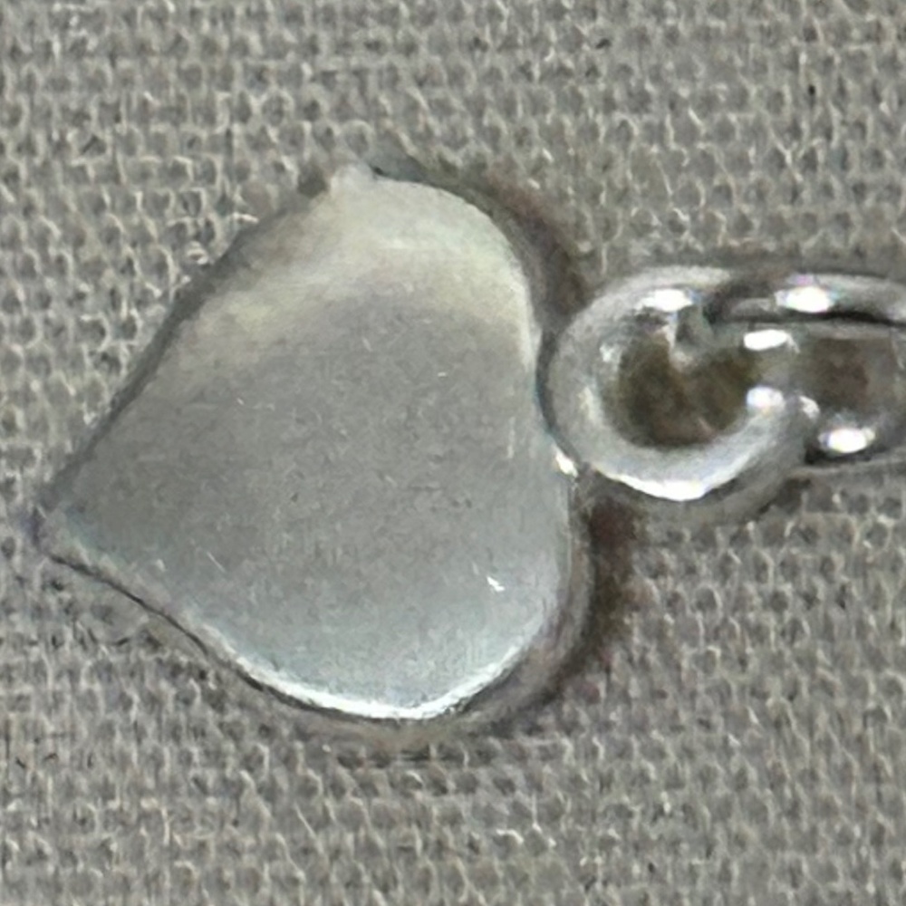 925 Sterling Silver Heart Anklet Chain w/Heart Charm. NWOT - Picture 7 of 14